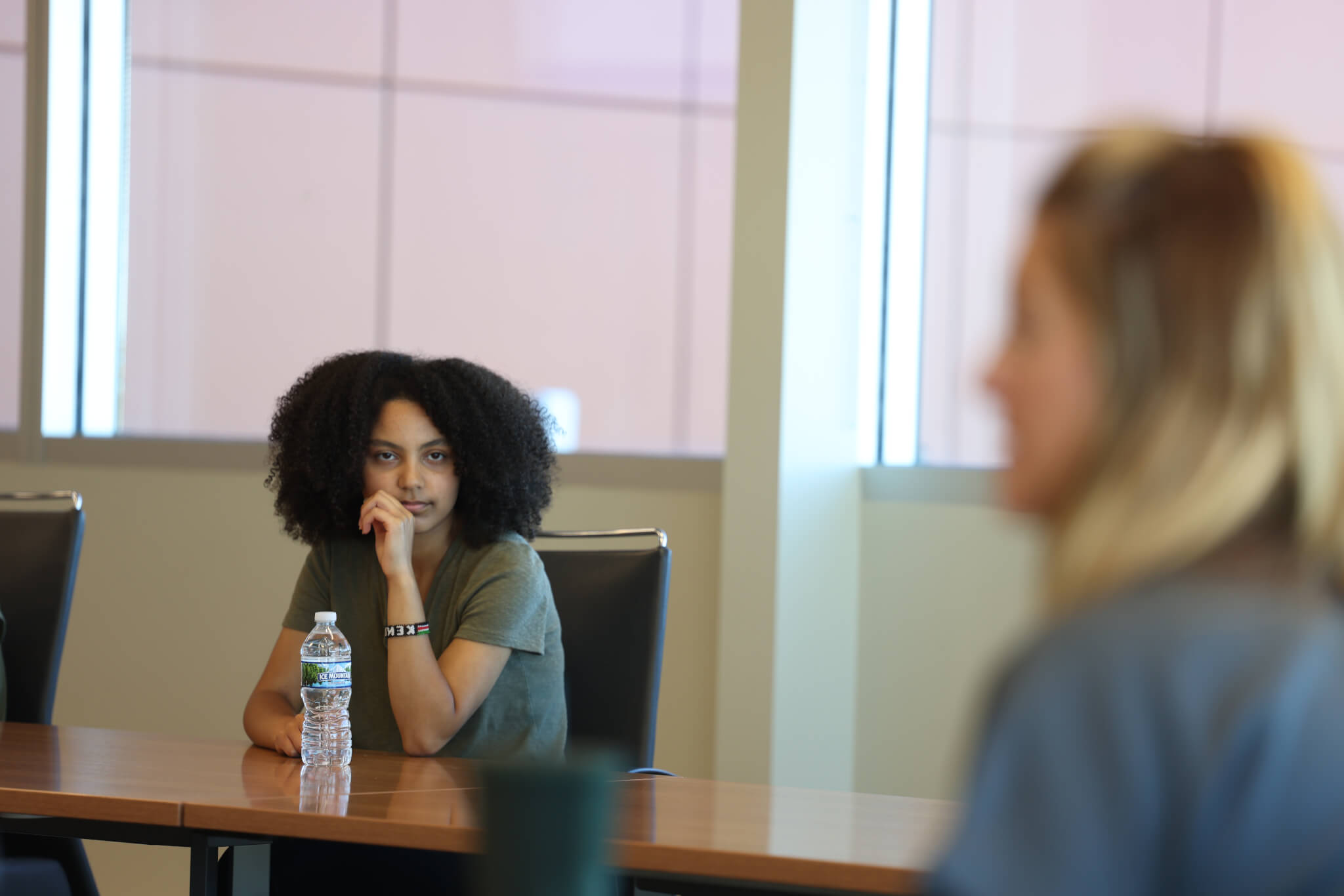 Young Client Laughing